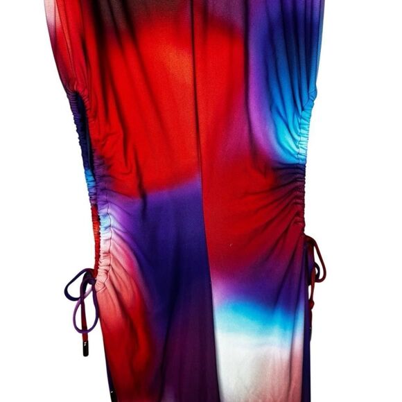 REBECCA VALLANCE Del Prado Cutout Printed Jersey Midi Dress Size 6 - Picture 8 of 11
